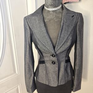 bebe Charcoal and Black Blazer